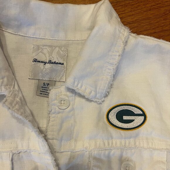 Tommy Bahama Women’s Jacket White Linen Two Palms Raw Edge $138 MSRP w/ GB logo - Picture 5 of 10
